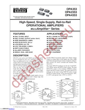 OPA2353UA2K5 datasheet  