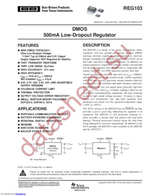 REG103UA-2.7-2K5 datasheet  