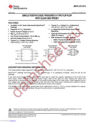 SN74LVC1G74DCTRE6 datasheet  