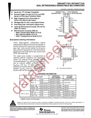 SN74AHCT123ADGV datasheet  