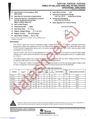 TLV237X datasheet  