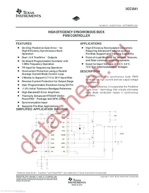 UCC2541RHB datasheet  