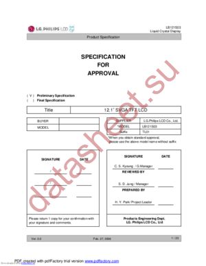 LB121S03 datasheet  