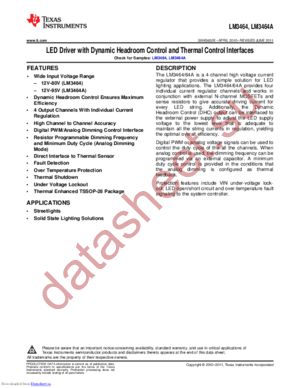 LM3464EVAL/NOPB datasheet  