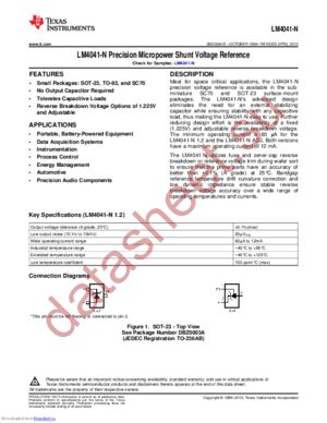 LM4041CIM7-1.2/NOPB datasheet  