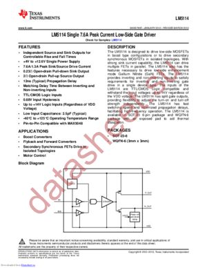 LM5114ASDX/NOPB datasheet  