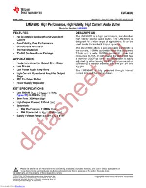 LME49600TSBD datasheet  