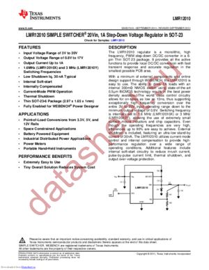 LMR12010YMKDEMO/NOPB datasheet  