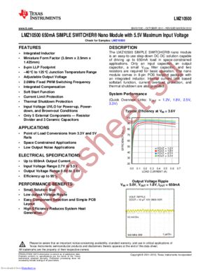 LMZ10500SH/NOPB datasheet  