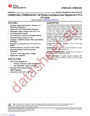 LP38500ATJ-ADJ/NOPB datasheet  