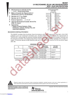 MAX207_06 datasheet  