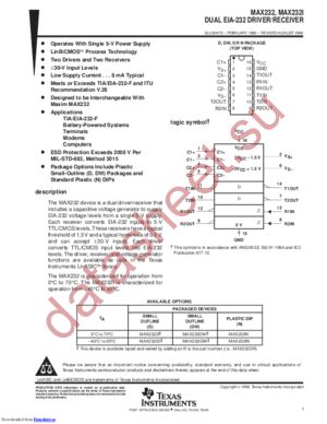 MAX232NS datasheet  