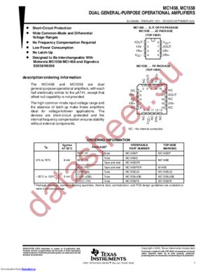 MC1458PS datasheet  