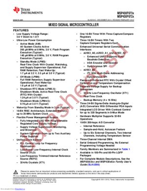 MSP430F6724IPN datasheet  