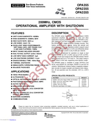 OPA3355EA2K5G4 datasheet  