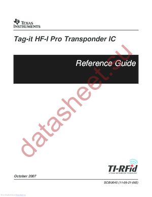 RF-HDT-SJLS-G1 datasheet  