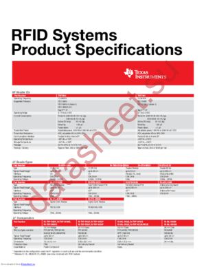 RF-HDT-SNLE-G1 datasheet  