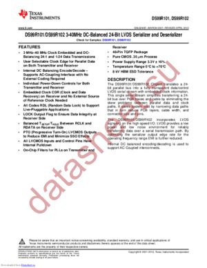 SERDES01-40USB/NOPB datasheet  