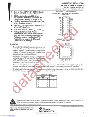 SN54ABT540_07 datasheet  