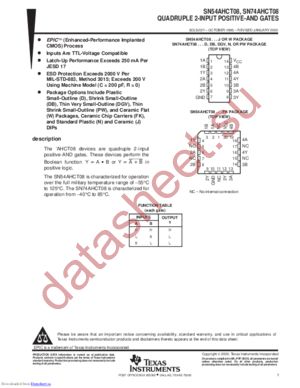 SN74AHCT08DB datasheet  