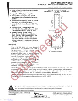 SN74AHCT138DGV datasheet  