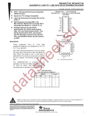 SN74AHCT158DB datasheet  