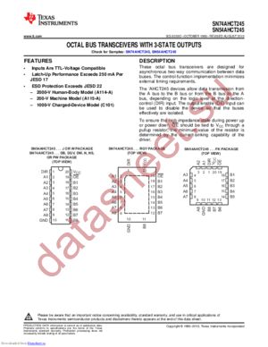 SN74AHCT245PWRG3 datasheet  