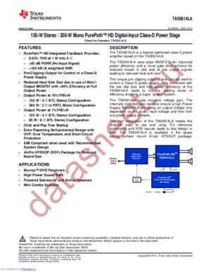 TAS5614LADDV datasheet  