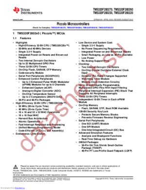 TMS320F280270DAT datasheet  