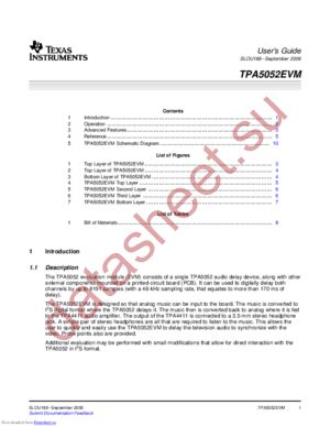 TPA5052EVM datasheet  