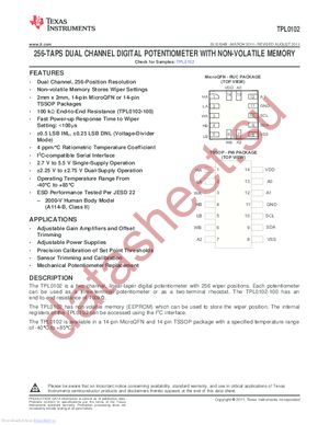 TPL0102-100RUCR datasheet  