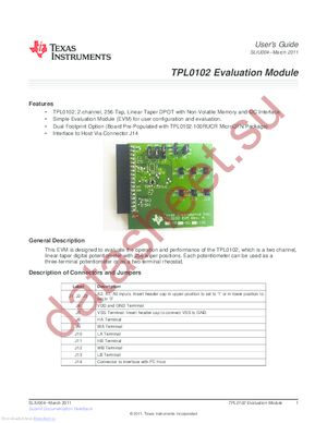TPL0102EVM datasheet  