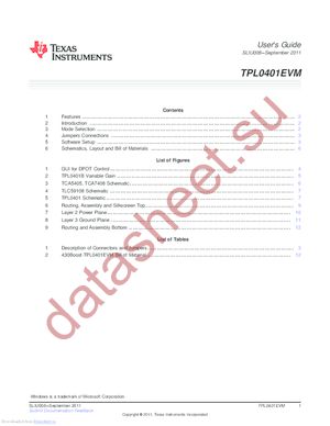 TPL0401EVM datasheet  