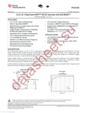 TPS54040A datasheet  