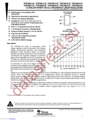 TPS76930QDBVTQ1 datasheet  