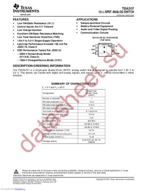 TS5A3157YEPR datasheet  