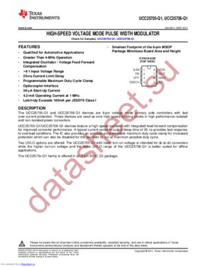 UCC25706QDRQ1 datasheet  