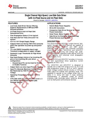 UCC27516DRST datasheet  