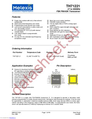 TH71221 datasheet  