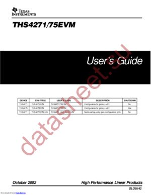 THS4271EVM-UG datasheet  