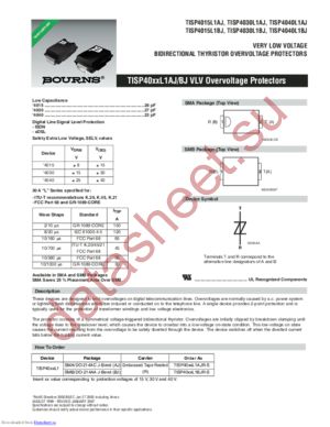 TISP4290L3AJR-S datasheet  