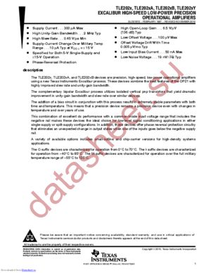 TLE2021CDG4 datasheet  