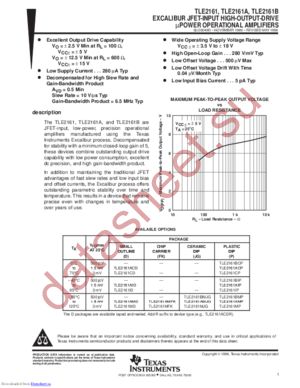 TLE2161CDG4 datasheet  