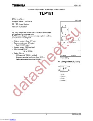 TLP181(BL) datasheet  