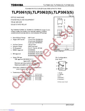TLP3062(D4SC,F,T) datasheet  