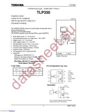 TLP350(D4,F) datasheet  