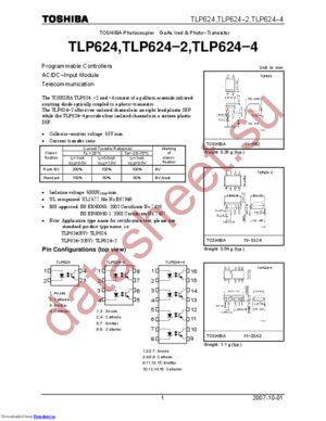 TLP624(LF1,F) datasheet  