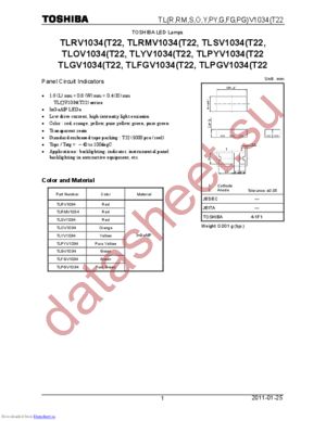 TLFGV1034(T22) datasheet  