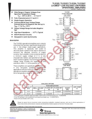 TLV2322IPWG4 datasheet  