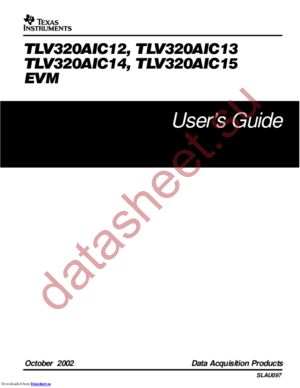 TLV320AIC14EVM datasheet  